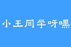 小王同学呀嘿
