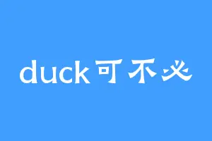duck可不必