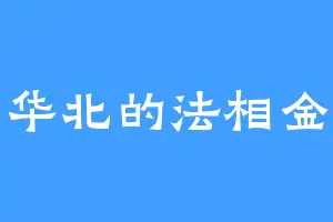 华北的法相金
