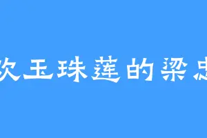 喜欢玉珠莲的梁忠国