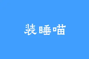 装睡喵