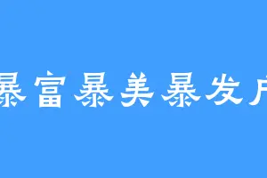 暴富暴美暴发户