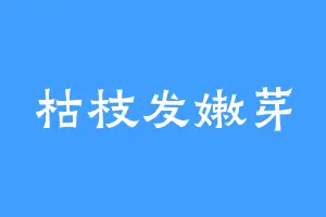 枯枝发嫩芽