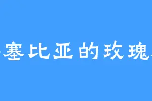 埃塞比亚的玫瑰糕