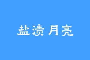 盐渍月亮