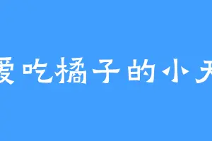 爱吃橘子的小天