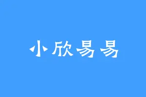小欣易易
