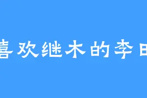 喜欢继木的李田