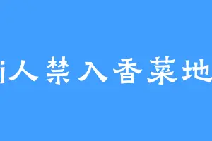 i人禁入香菜地
