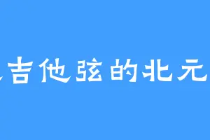 喜欢吉他弦的北元君主
