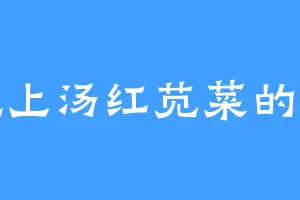 爱吃上汤红苋菜的索菲