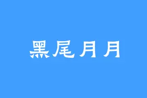 黑尾月月