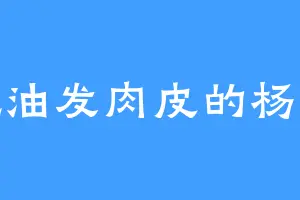 爱吃油发肉皮的杨雨薇