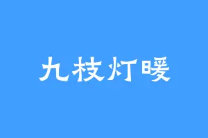 九枝灯暖