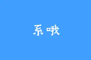 系哦