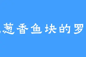 爱吃葱香鱼块的罗公子