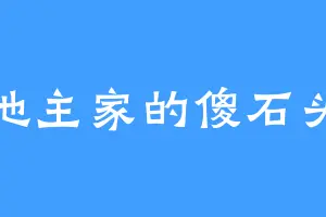 地主家的傻石头