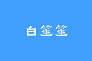 白笙笙