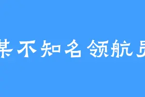 某不知名领航员