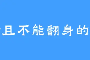 痛苦且不能翻身的咸鱼