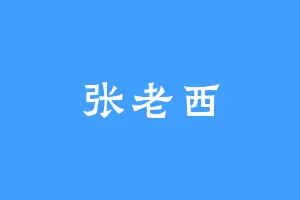 张老西