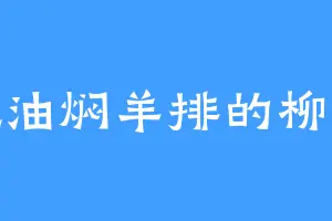 爱吃油焖羊排的柳教授